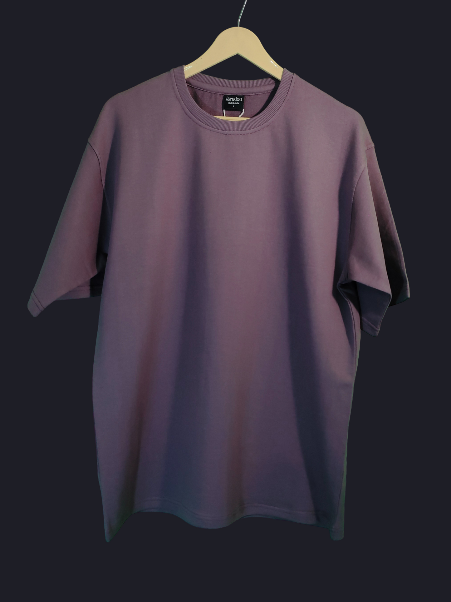 French Terry Cotton Oversize Fit T-shirt - Dusk Strudoo
