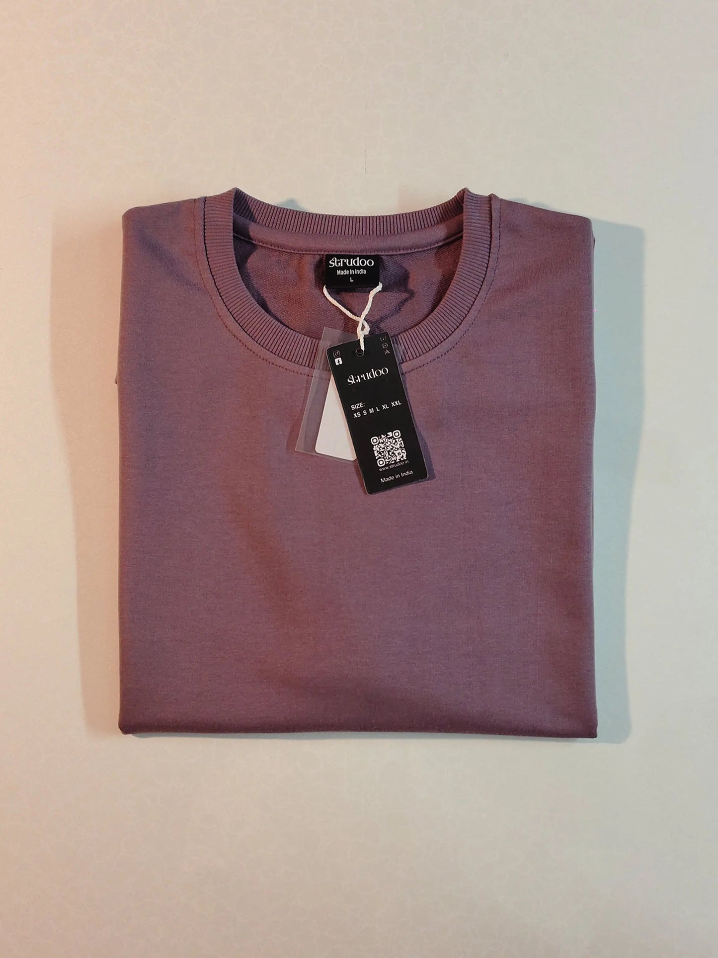 French Terry Cotton Oversize Fit T-shirt - Dusk