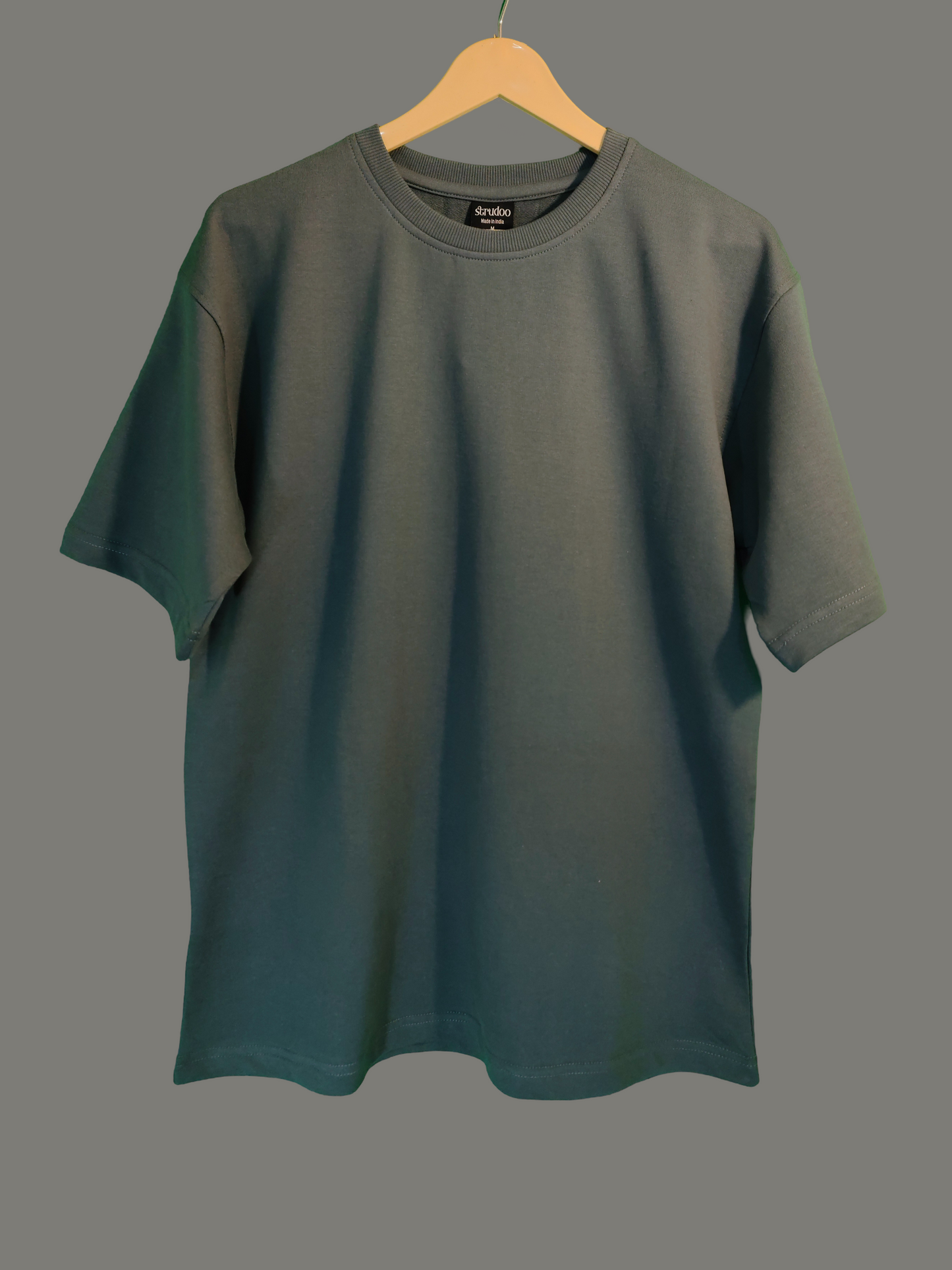 French Terry Cotton Oversize Fit T-shirt - Electric Blue Strudoo