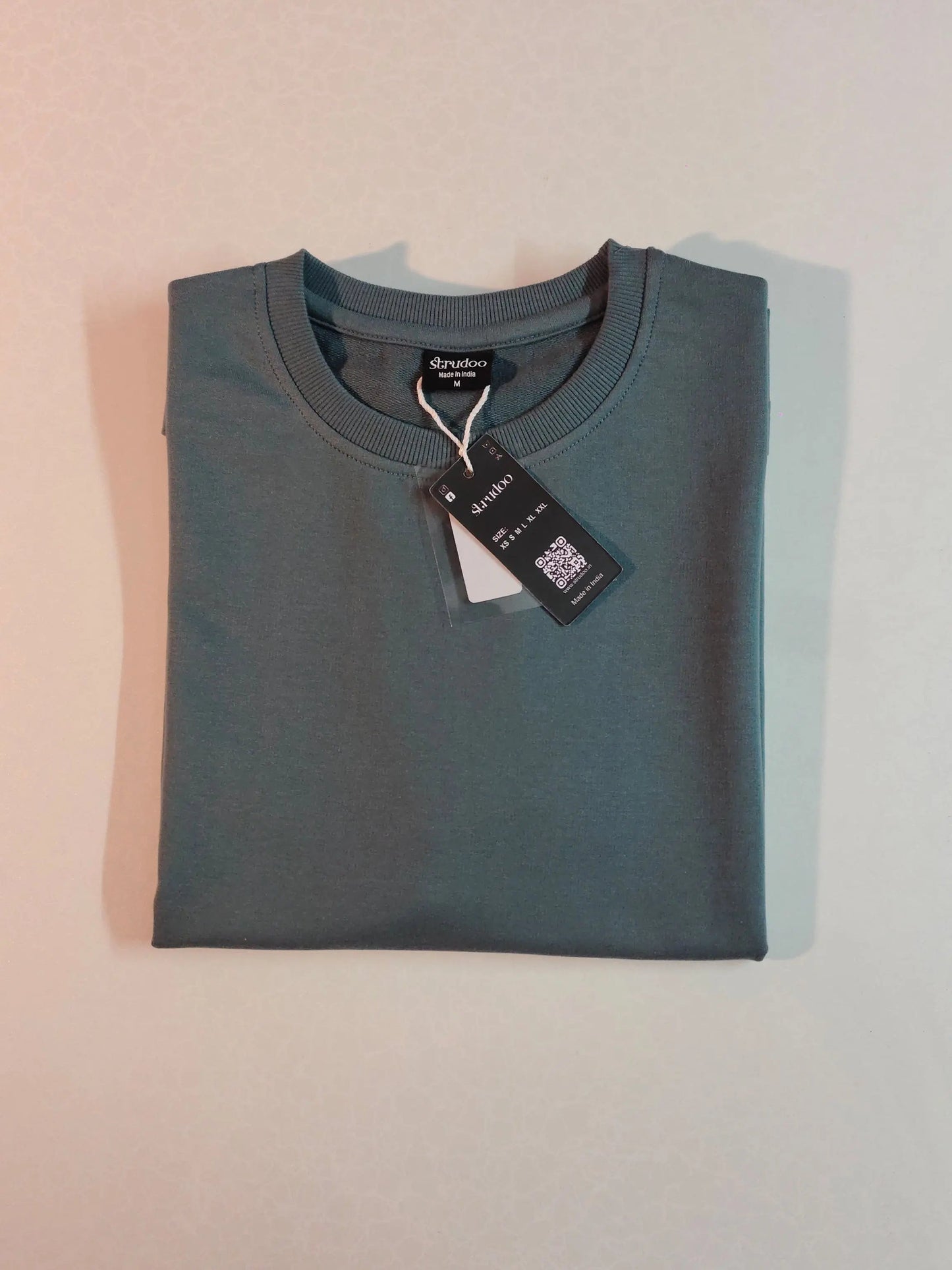 French Terry Cotton Oversize Fit T-shirt - Electric Blue